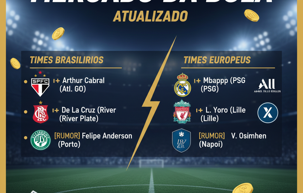 Mercado da Bola Atualizado: Principais Contratações e Rumores dos Times Brasileiros e Europeus