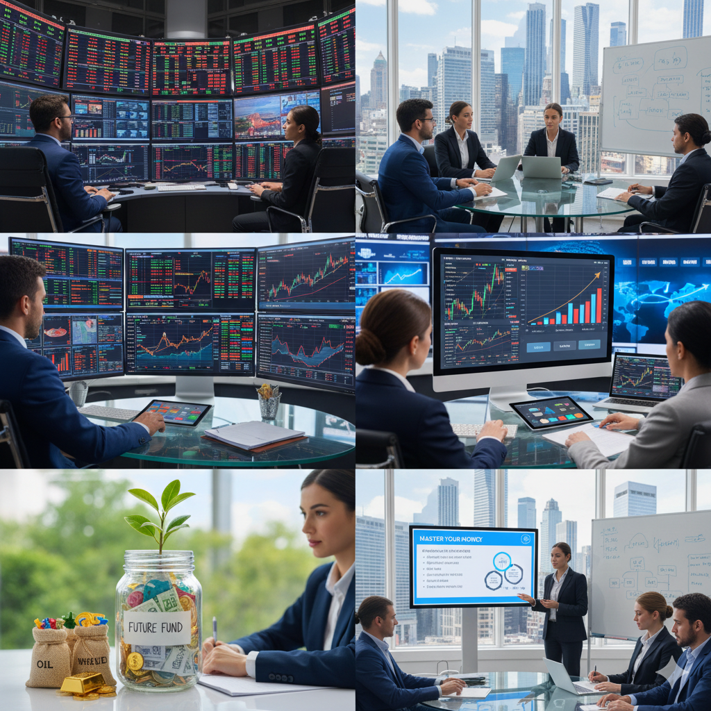 Grupo de pessoas analisando gráficos financeiros e discutindo ideias de renda extra para 2026.