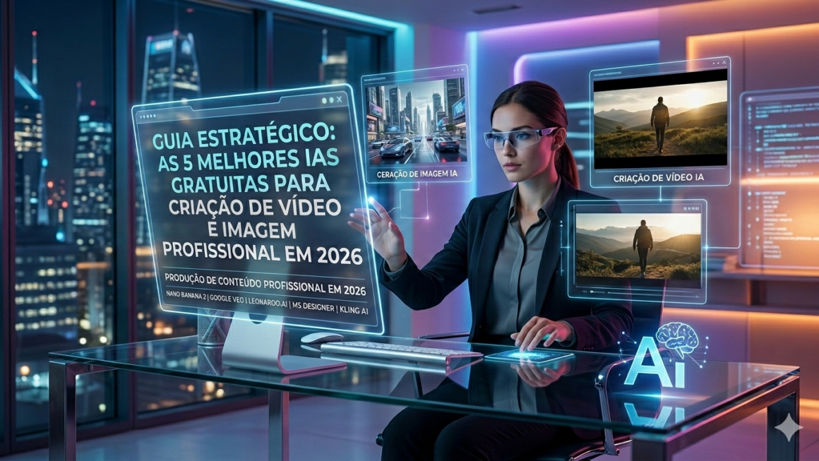 Guia Estratégico: As 5 Melhores IAs Gratuitas para Produção de Conteúdo Profissional em 2026